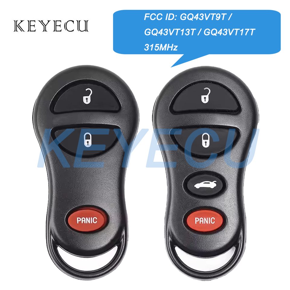 

KEYECU GQ43VT9T GQ43VT13T GQ43VT17T 315 МГц дистанционный брелок для Chrysler Voyager Cruiser для Dodge Ram Dakota для Jeep Cherokee