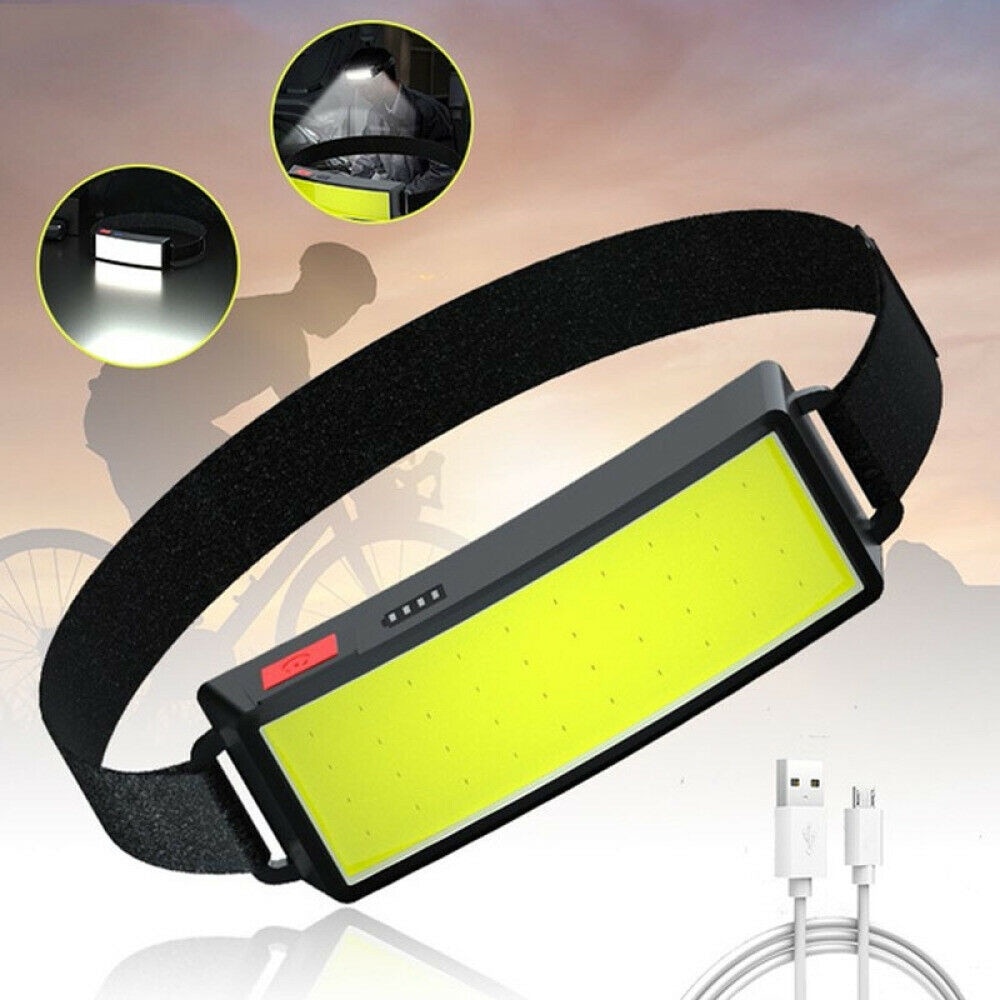 

HTHwish Черный USB Налобный фонарь COB