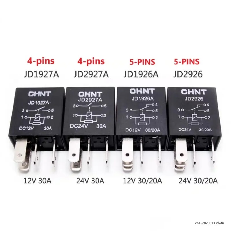 

Автомобильное реле CHINT JD1927A JD2927A JD1926A JD2926A 12В 24В 20А 30А
