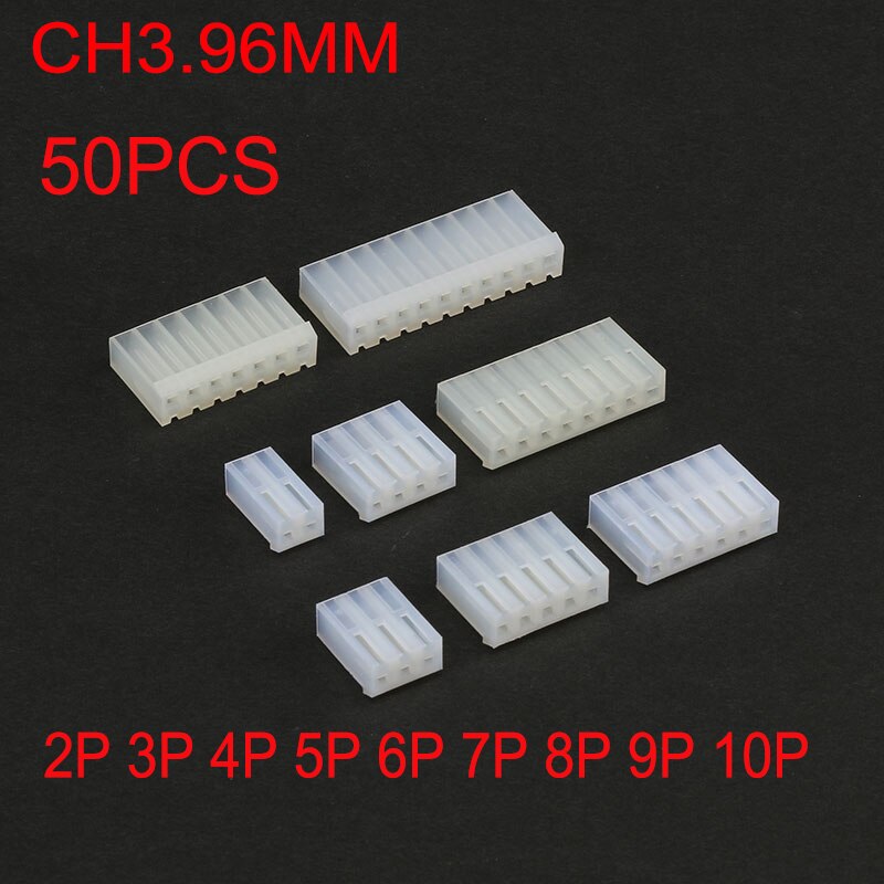 

50 шт. CH3.96 корпус 2P/3P/4P/5P/6P/7P/8P/9P/10P пластиковый корпус с шагом 3,96 мм разъем