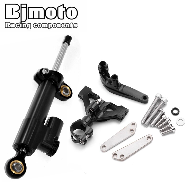 

BJMOTO мотоциклетный рулевой демпфер, монтажный кронштейн, комплект стабилизатора для Kawasaki ZZR1400 ZX14 2006-2016, обратный контроль безопасности