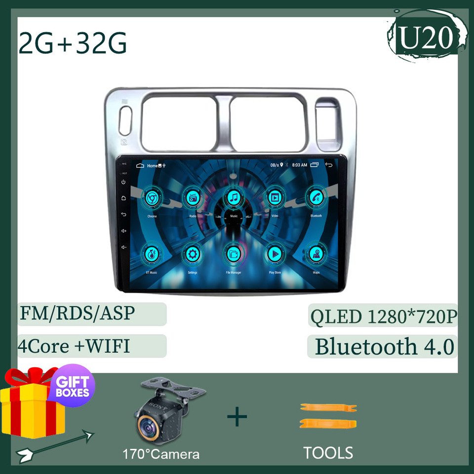 

Для Mitsubishi Pajero iO 1998-2007 Автомобильный радиоприемник Android 14 Carplay GPS-навигация Android Авто Стерео без 2din 5G WiFi BT