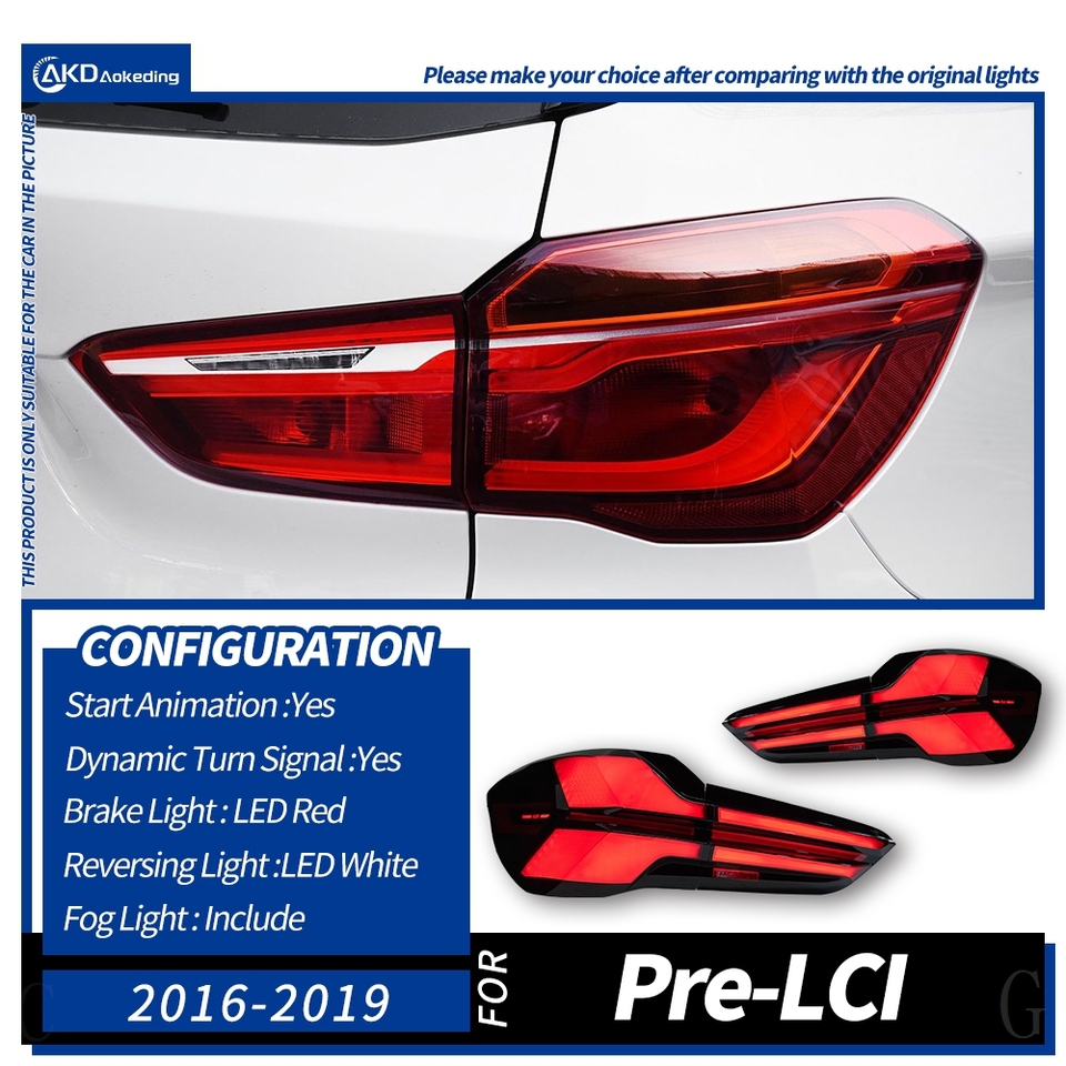 

Задний фонарь для BMW X1 F48 светодиодные задние фонари 2016-2022, задний фонарь, Стайлинг автомобиля, DRL, сигнальный проектор, линза, автоаксессуары, задний фонарь