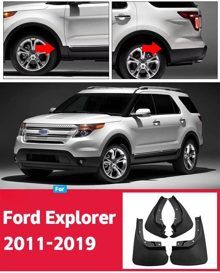 

Брызговики для Ford Explorer 2011-2023 U502 U625, брызговики, брызговики, передние и задние, автомобильный стиль, автомобильные аксессуары