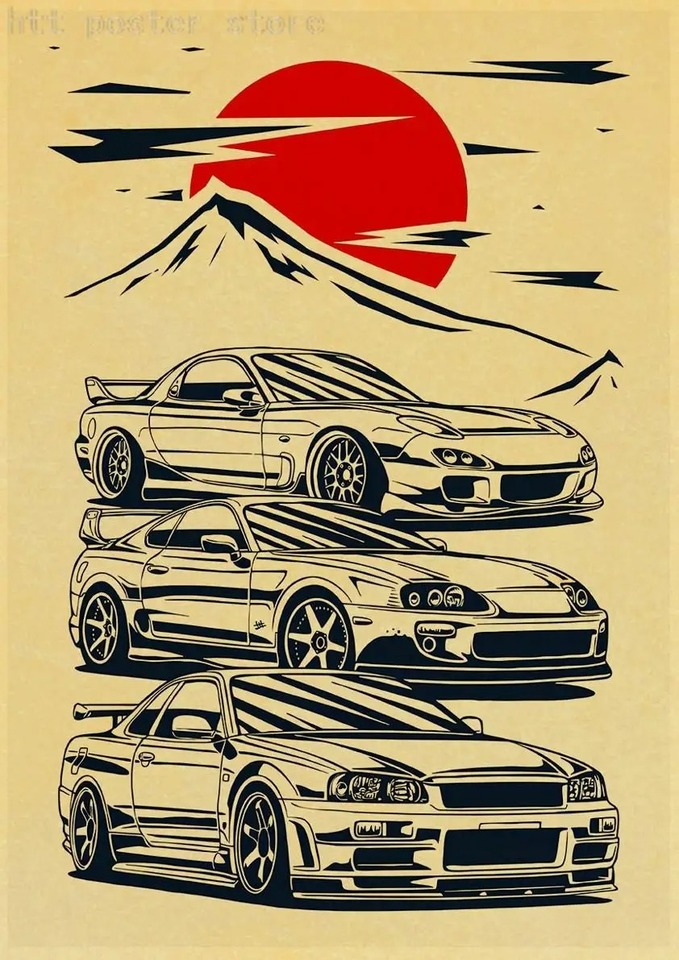 

JDM Автомобильная картина на холсте