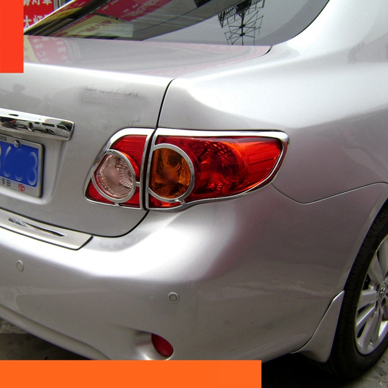 

Для Toyota Corolla 2007 2008 2009 2010 задний фонарь для кузова автомобиля, задний фонарь, рама, Стайлинг, хромированная накладка из АБС-пластика