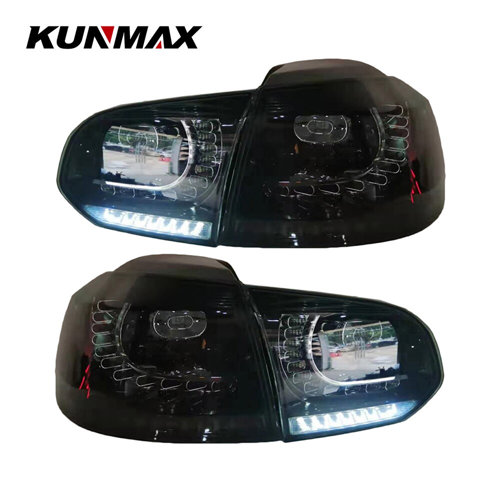

Пара автомобильных задних фонарей в сборе для VW golf6 mk6 R20 2008-2013, мерцающий указатель поворота с текущей водой, лампа заднего фонаря для гольфа 6