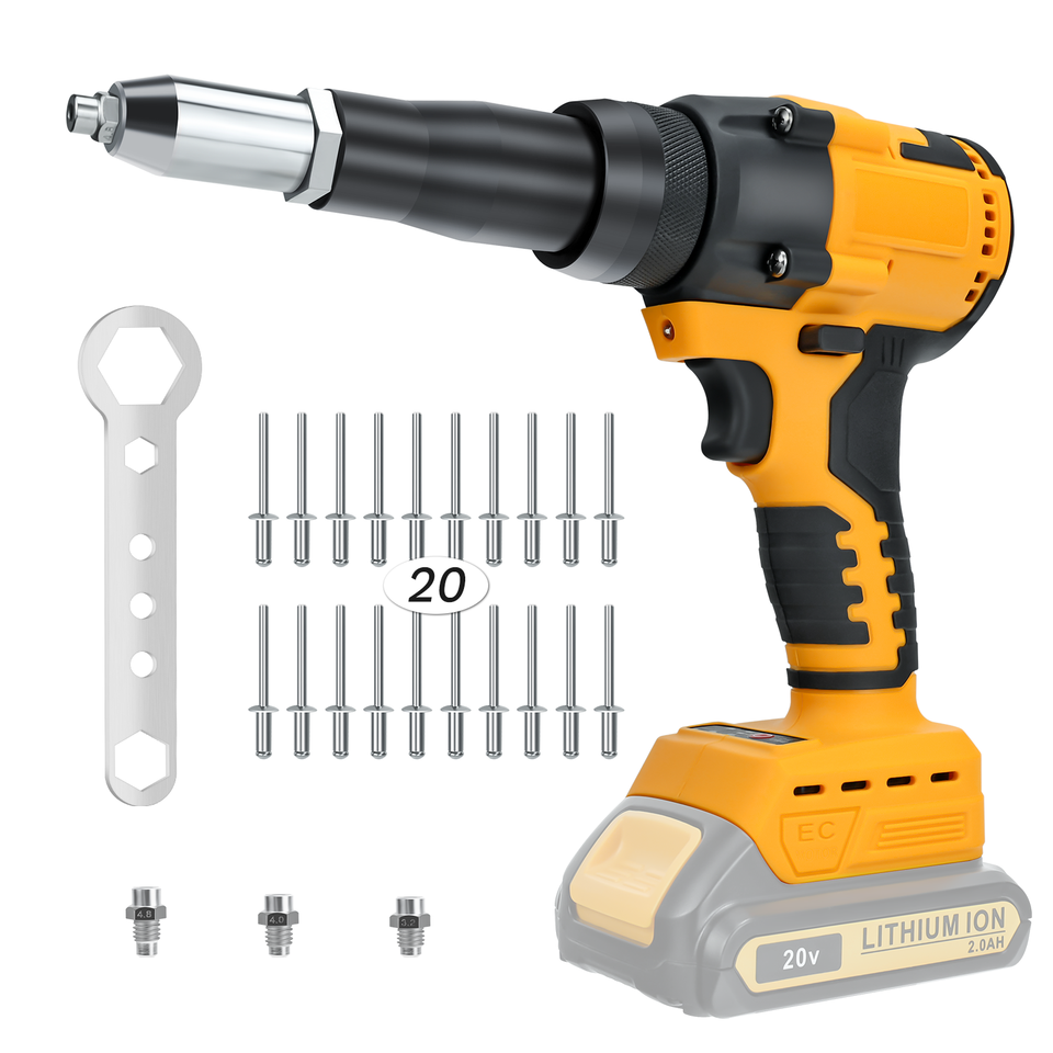 

Беспроводной пистолет для заклепок RexLeLXB 2.4-4.8 мм для аккумулятора Dewalt 20V
