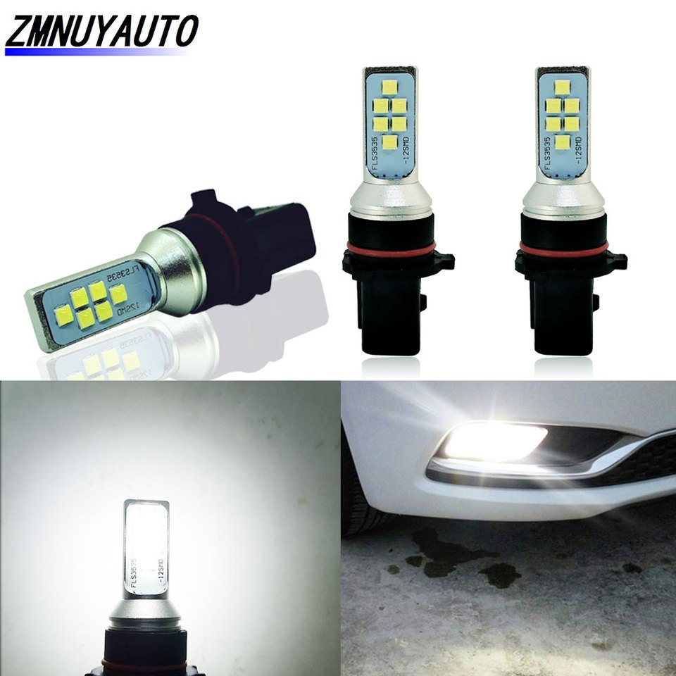 

2 шт., Автомобильные противотуманные фары P13W PSX26W 3535 12SMD 6000K
