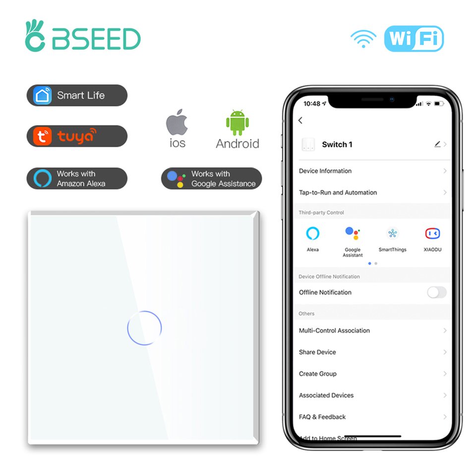 

Сенсорные выключатели BSEED Wi-Fi