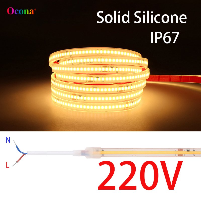 

OCONA Светодиодная лента IP67 220В теплый/холодный белый 10/20 м
