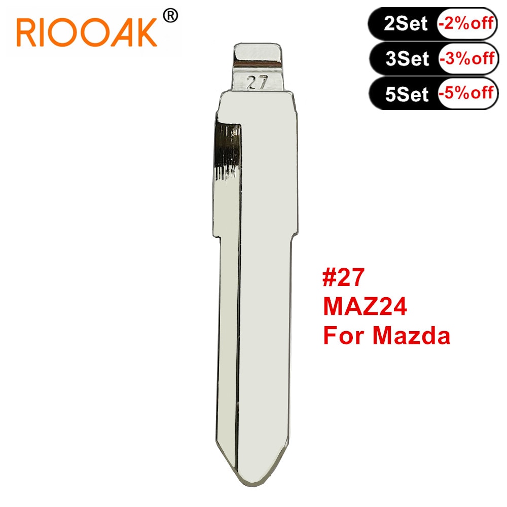 

10 шт./лот KD VVDI Дистанционное лезвие #27 MAZ20R MAZ24 HU87R HU133 дистанционный Автомобильный ключ Замена необработанного лезвия для Mazda M3 M5 M6