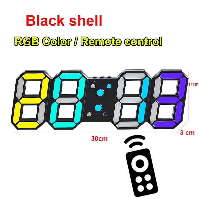

RGB цифровые настенные часы