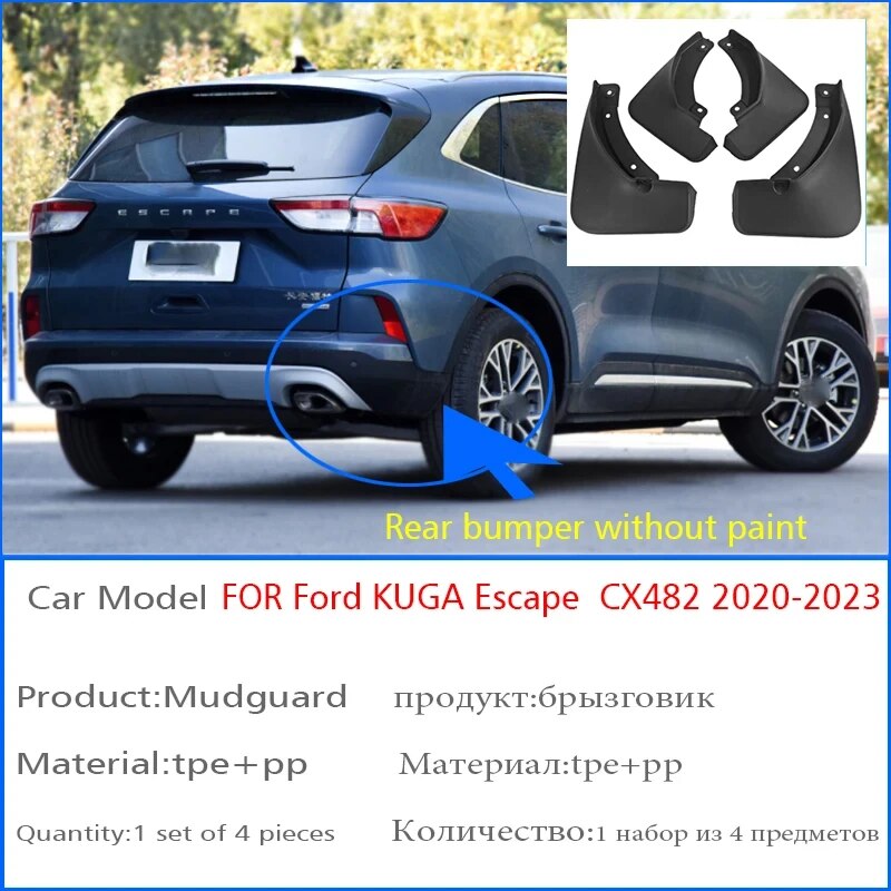 

Для Ford KUGA Escape CX482 2020-2023 брызговики на крыло автомобильные аксессуары брызговик брызговик передний задний 4p
