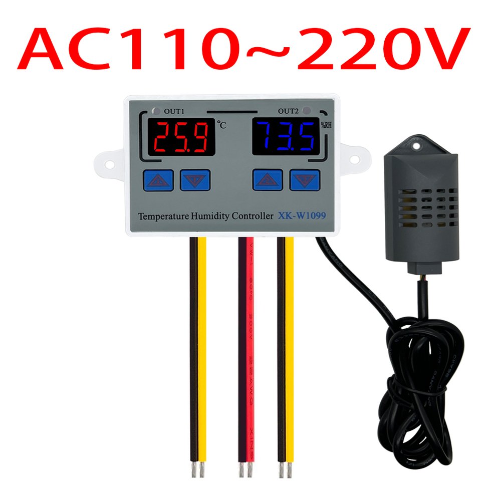 

W1099 DC 12 В 24 В AC 110-220 В цифровой регулятор температуры и влажности инкубатор для яиц термостат регулятор влажности регулятор