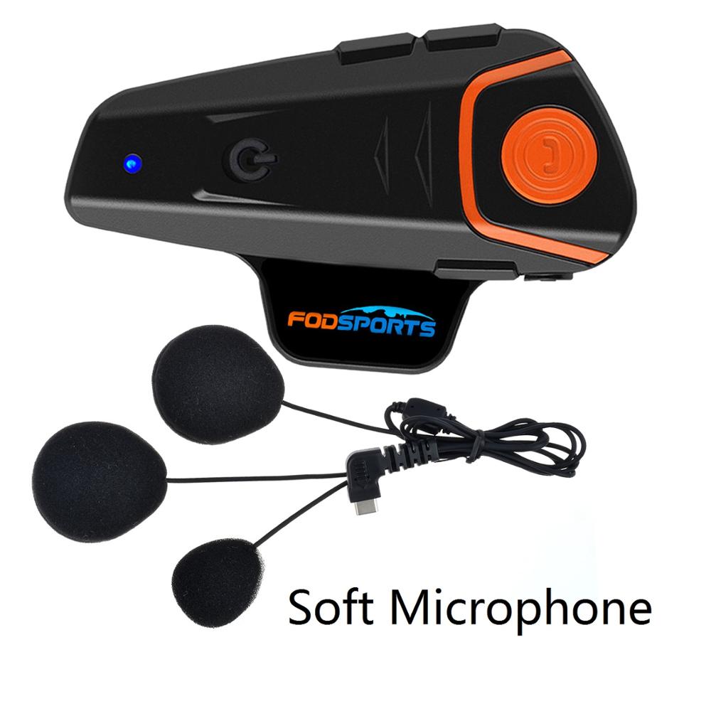 

Fodsports BT-S2 Pro, мотоциклетный шлем, мотоциклетная беспроводная bluetooth-гарнитура, водонепроницаемая, 1000 м, BT 5.0-переговорная связь с FM-радио, быстрая зарядка Type-C.