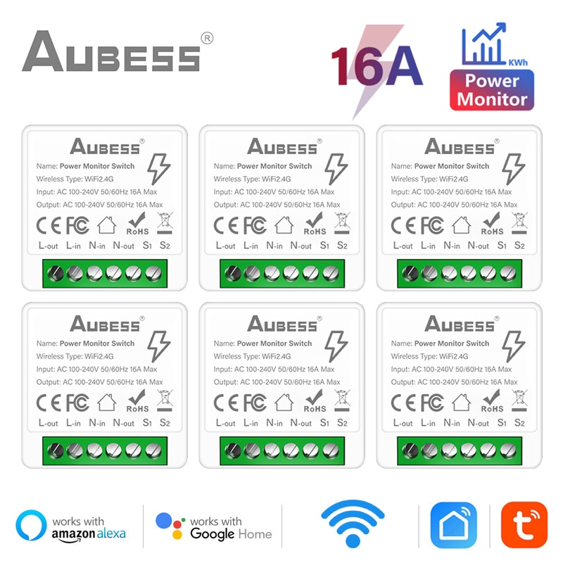 

Aubess Wi-Fi Умный выключатель 16A