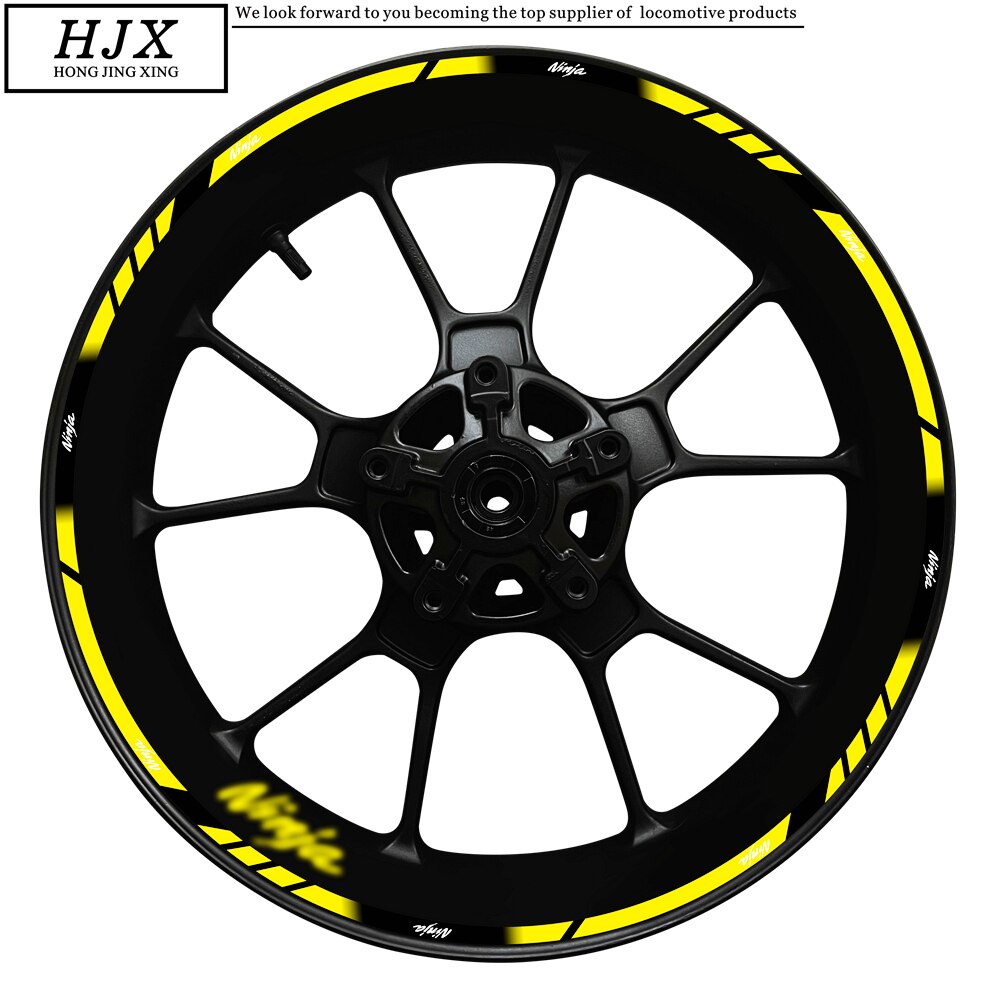 

Набор наклеек на ступицу мотоцикла Kawasaki Ninja 250 300 400 650 1000 ZX6R 10R 25R H2R XS 17-дюймовый обод светоотражающая водонепроницаемая наклейка