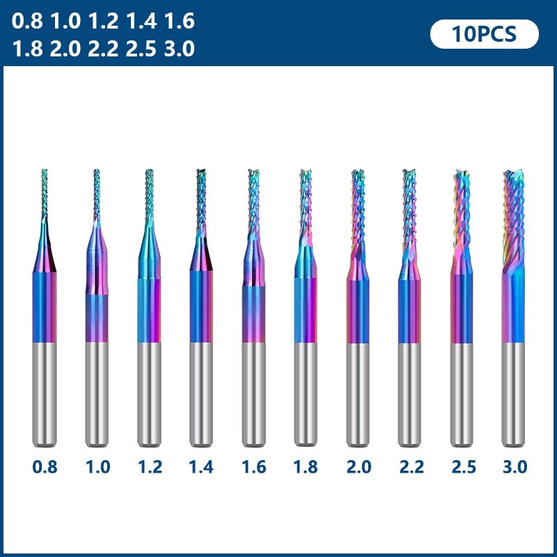 

Фрезы XCAN YM0020830WHXC твердосплавные 10 шт.