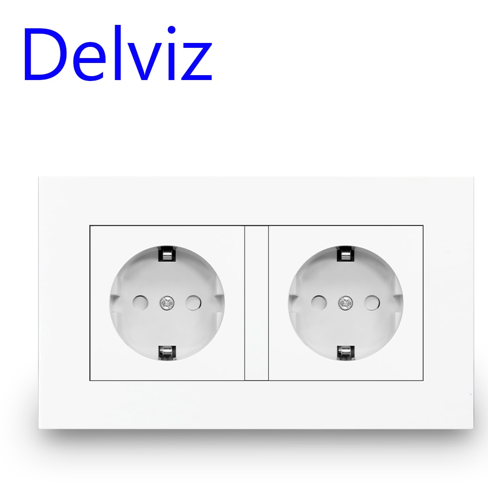 

Двойная евророзетка Delviz 16А белая