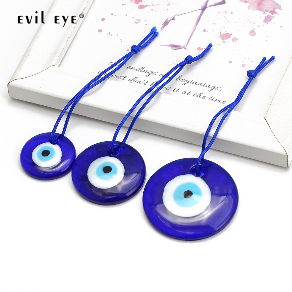 

Стеклянный круглый брелок EVIL EYE, цвет в ассортименте