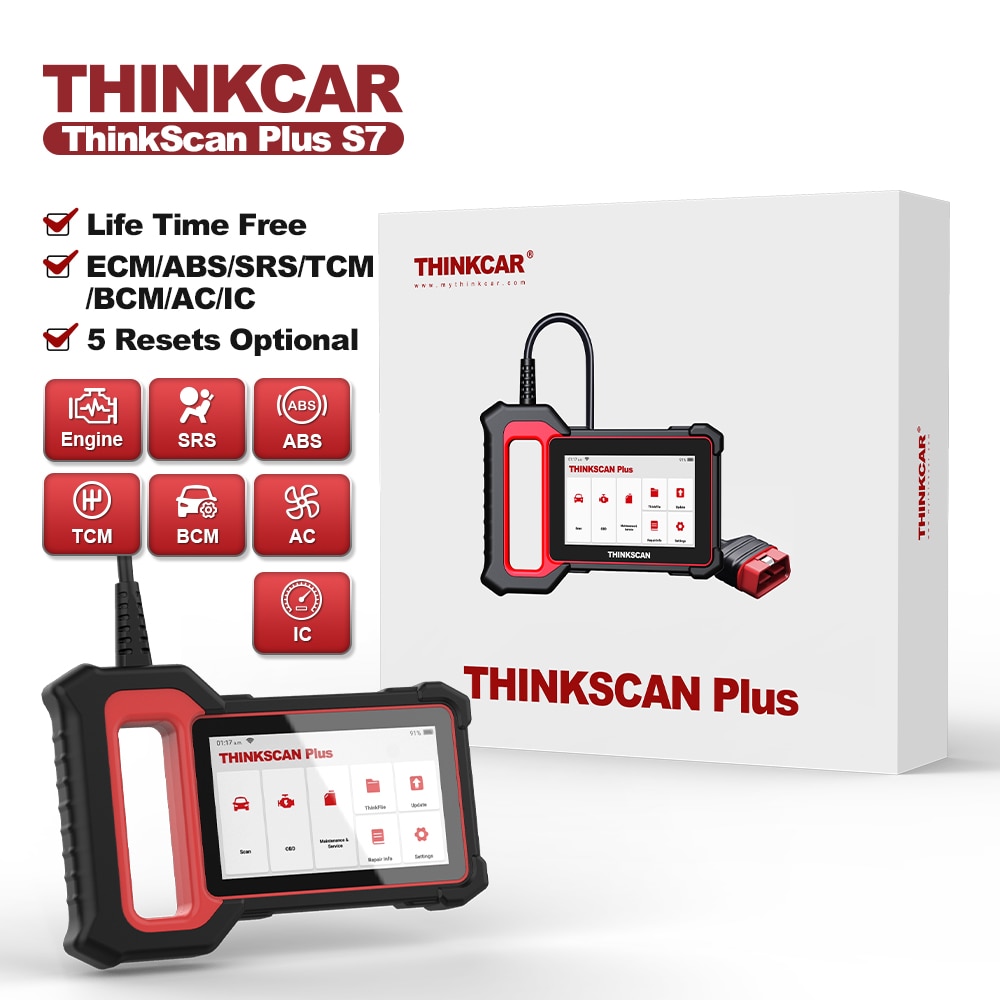 

Профессиональный диагностический инструмент THINKCAR Thinkscan Plus S7, диагностические автомобильные сканеры, считыватель кодов, Автомобильный сканер obd2