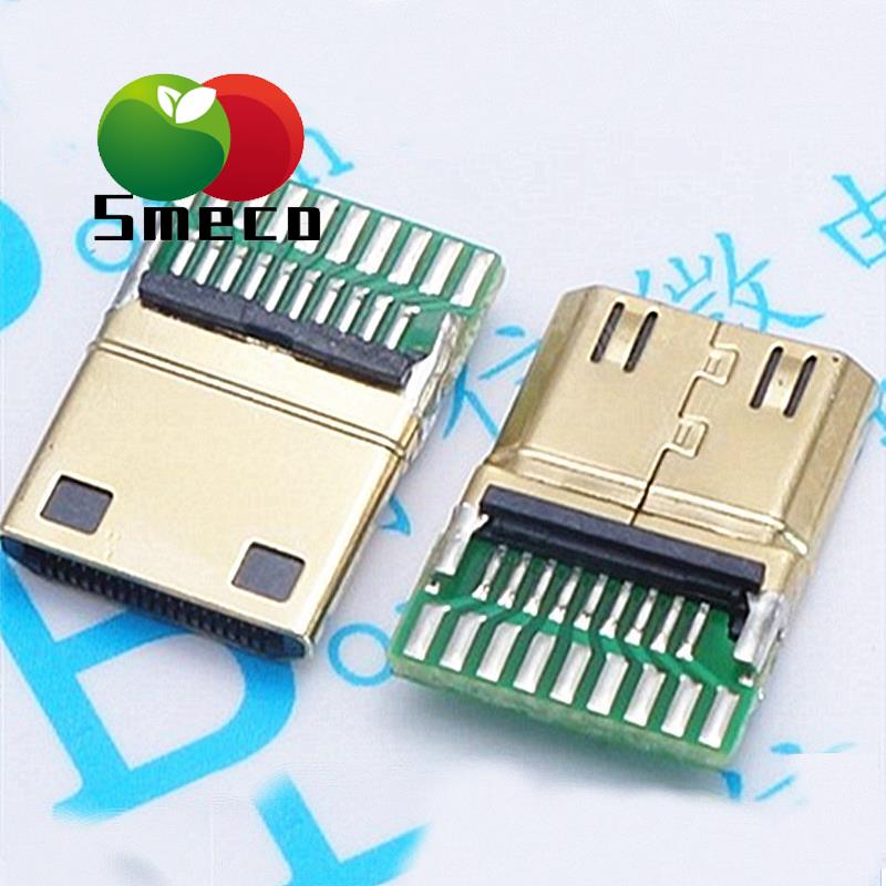 

2 шт., позолоченные HDMI адаптеры 19P