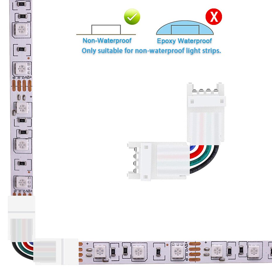 

5 шт. Быстрые разъемы VBS L Tape Adjustable Connector для RGB LED ленты