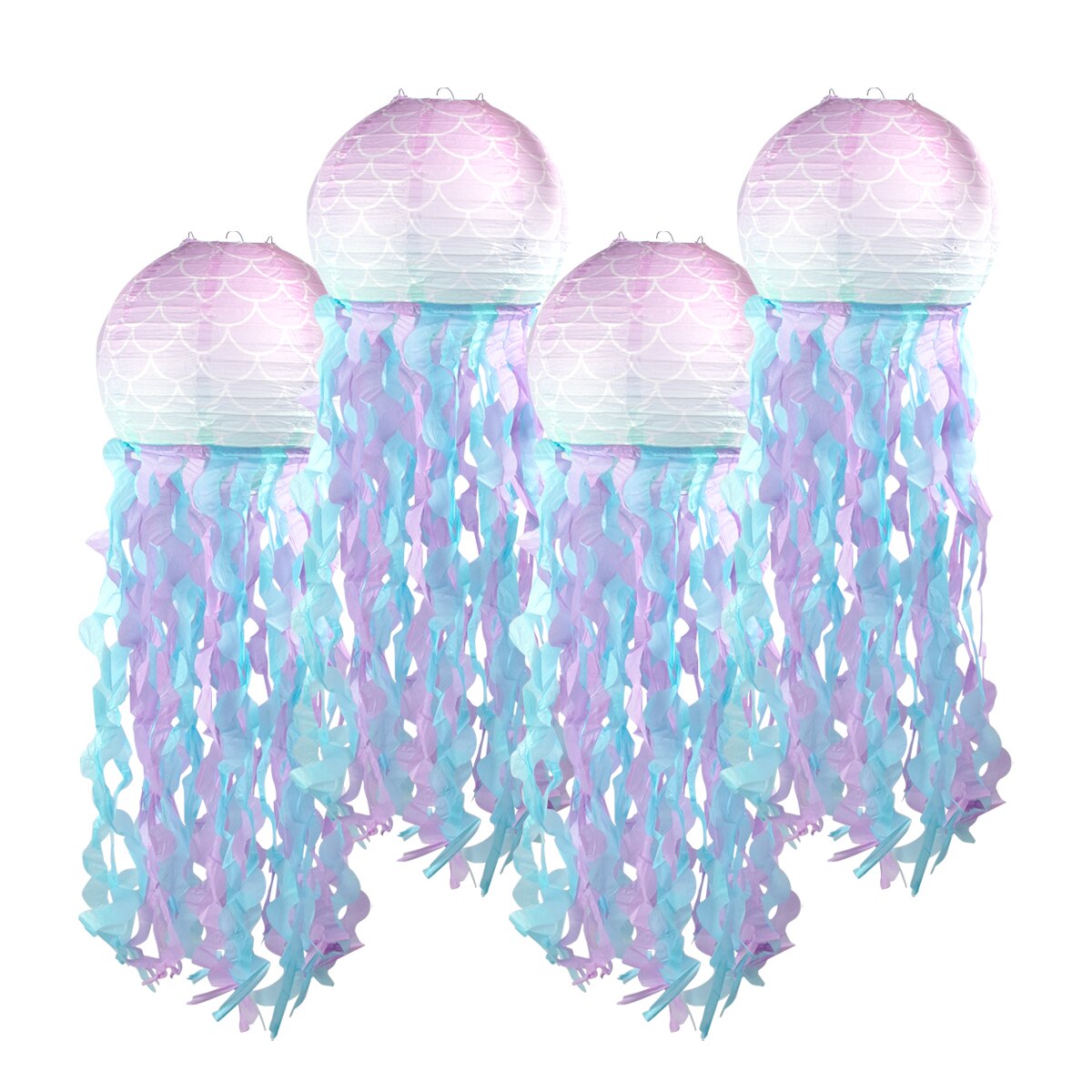 

Бумажные фонарики jellyfish WEIGAO розового, фиолетового, синего цвета