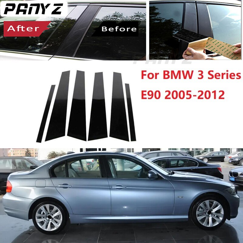 

6 шт., полированные столбы для окон BMW 3 серии E90 2005-2012