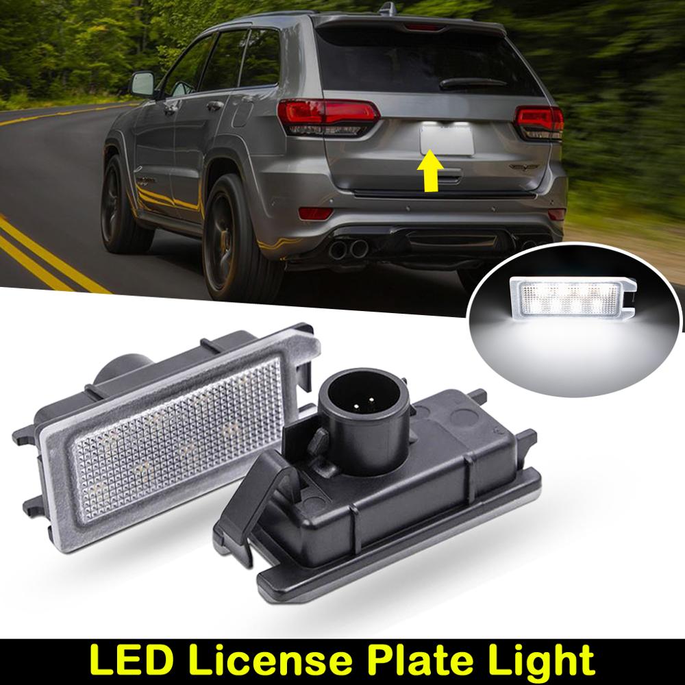 

Для Jeep Grand Cherokee Compass Patriot для Maserati Levante для Fiat 500 для Dodge Viper белая светодиодная подсветка номерного знака