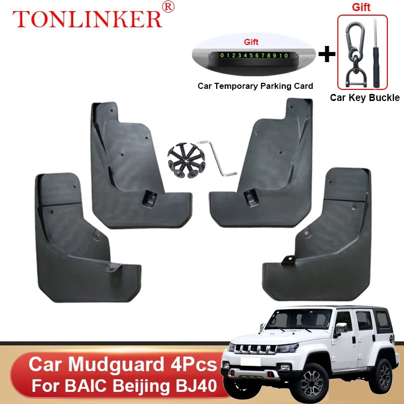 

TONLINKER Автомобильные Брызговики для BAIC Beijing BJ40 Suv 2023, брызговики, передние и задние брызговики