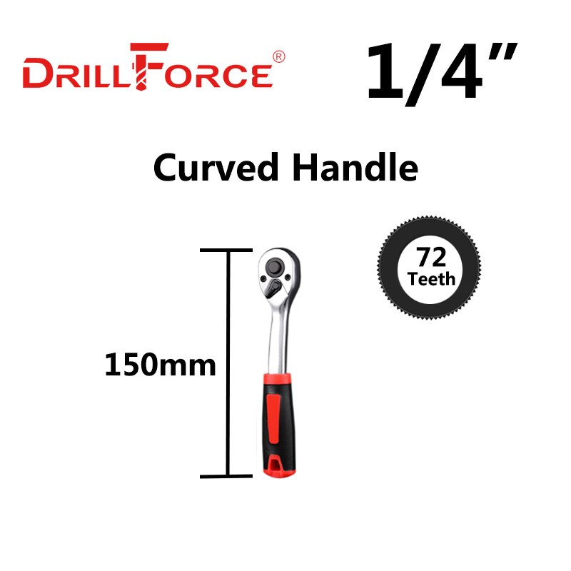 

Динамометрический Трещоточный ключ Drillforce 1/4 дюйма 3/8 дюйма 1/2 дюйма 24/45/72 зубьев хромованадиевая сталь автоматический Быстрый сброс профессиональные головки ручные инструменты