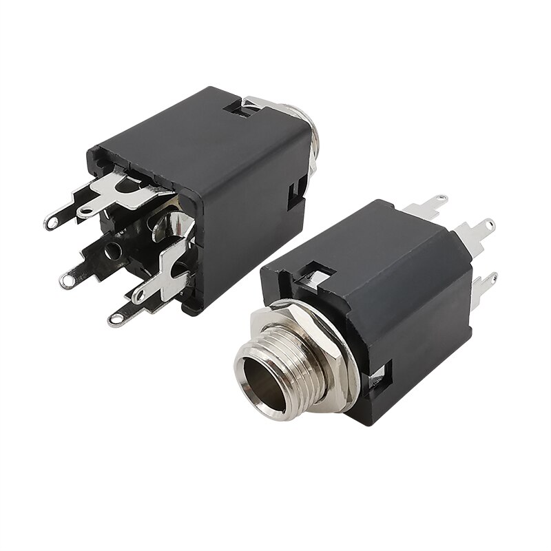 

2 шт., гнездовой аудиоразъем 6,35 мм, латунь, PJ612A-5Pin