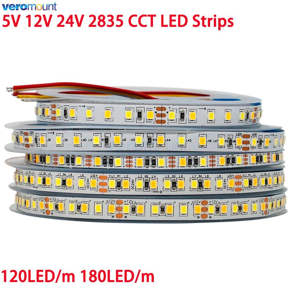 

Veromount двухцветная светодиодная лента SMD 2835 5м DC12V/24V/5V