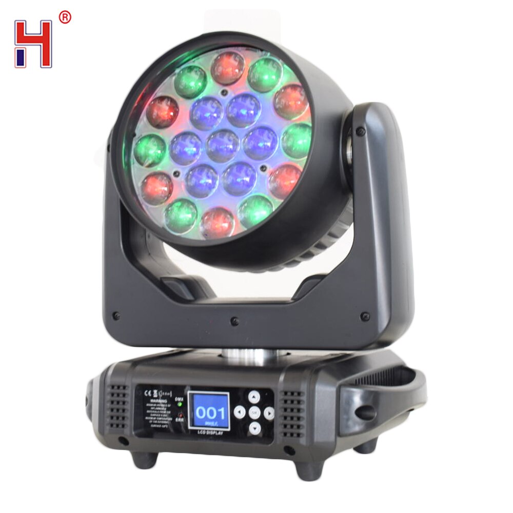 

HongYi LED 19x15W RGBW Beam Lyre Wash Zoom Moving Head Light DJ Disco Party Bar Dance Floor сценический эффект осветительное оборудование