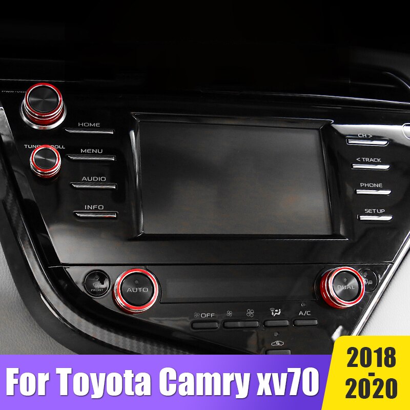 

Аксессуары для украшения автомобиля для Toyota Camry 70 XV70 2018 2019 2020, крышка ручки кондиционера, регулируемое кольцо, крышки отделки