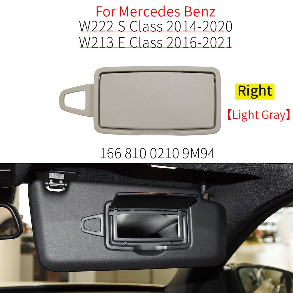 

Для Benz W213 W222 Автомобильный интерьер передний солнцезащитный козырек косметическое зеркало чехол для Mercedes E S Class E200 E260 S300 S400