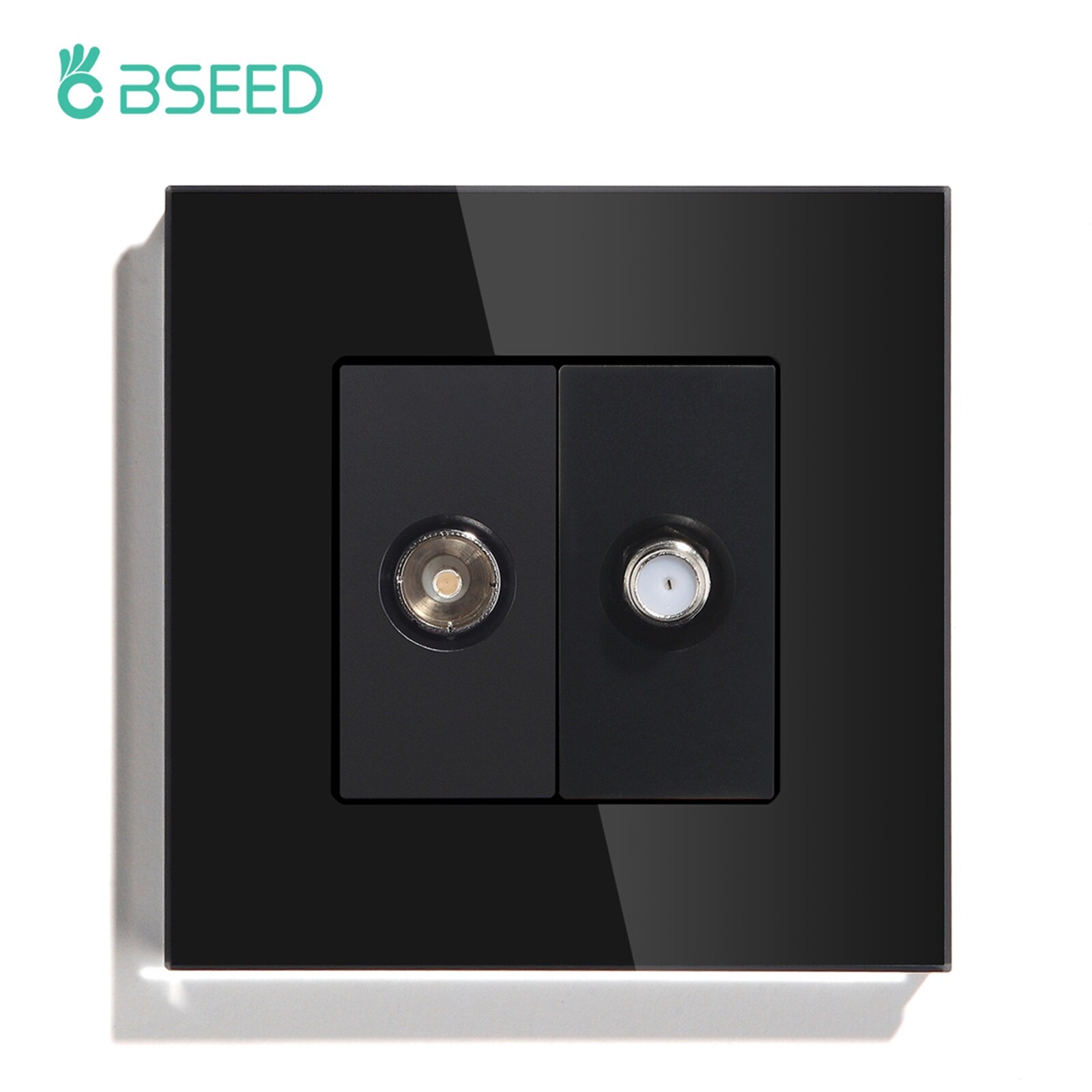 

BSEED настенная розетка для ТВ, стеклянная панель, белый/черный/золотой