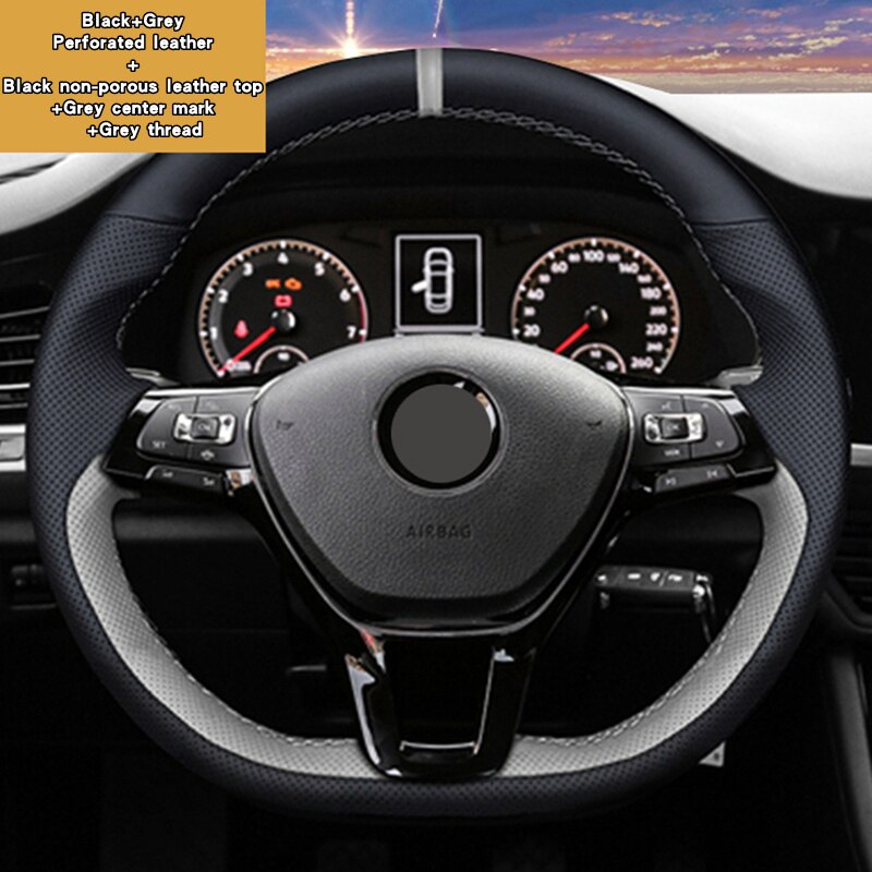 

Оплетка на руль автомобиля на заказ, 100% подходит для Volkswagen VW Golf 7 Mk7 Nieuwe Polo jetta Passat B8, плетение салона автомобиля