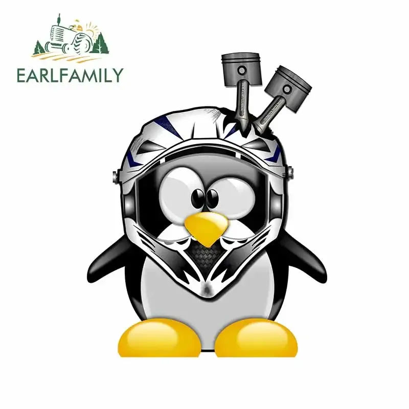 

EARLFAMILY 13 см x 10,2 см для пингвина устойчивая к царапинам Автомобильная наклейка Водонепроницаемая наклейка для холодильника мультяшное графическое украшение