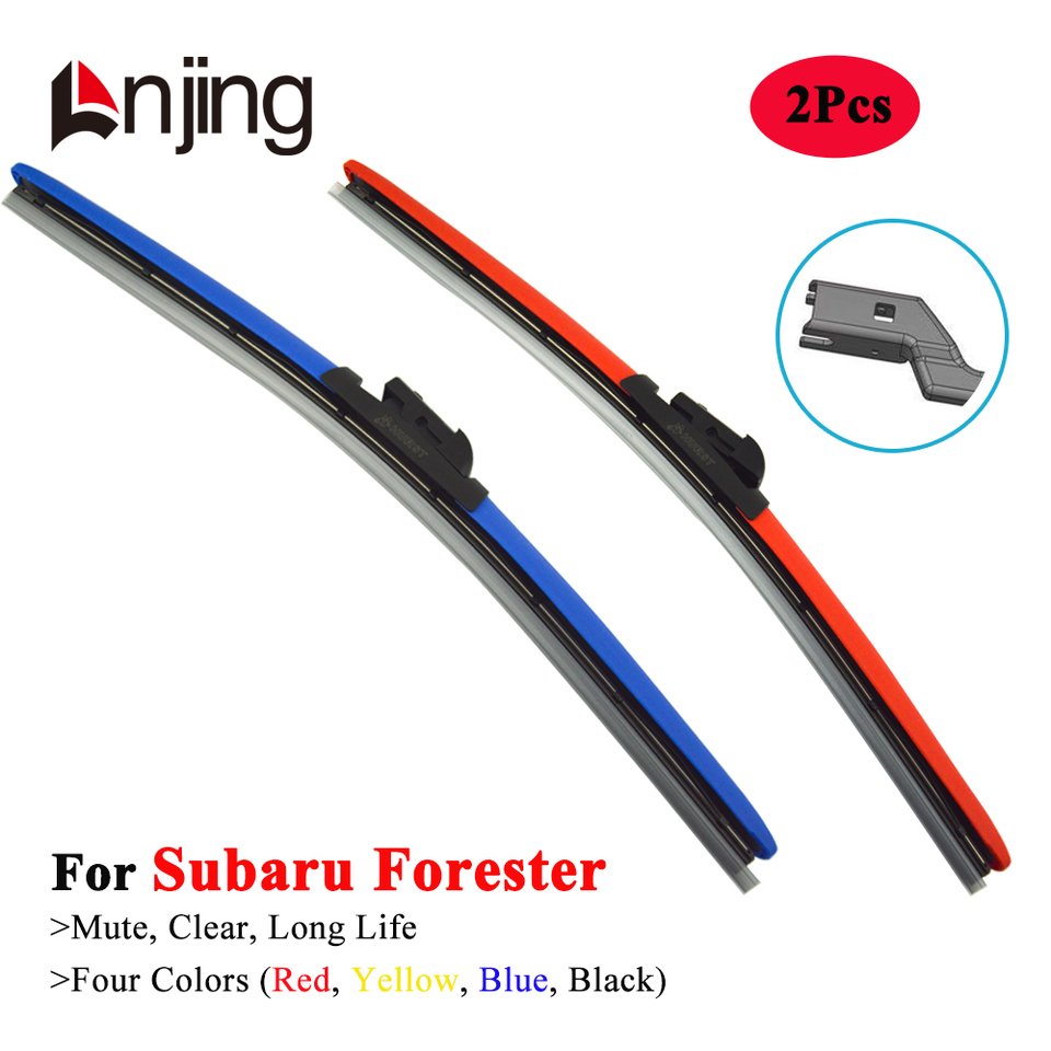 

Разноцветные щетки стеклоочистителя LNJING для Subaru Forester SG SJ SK 2006 2007 2009 2010 2014 2018 2020 2023 2024, аксессуары для внешней отделки автомобиля