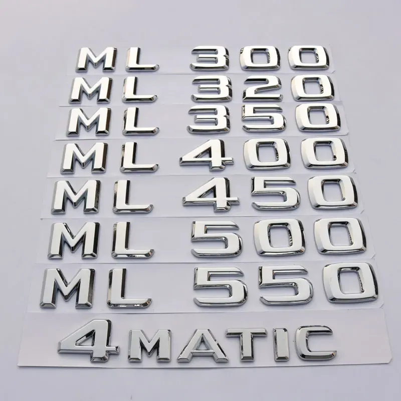 

Автомобильная наклейка серии ML GL с буквами для Mercedes Benz ML350 ML400 ML450 GL500 GL550, модифицированные аксессуары, декоративная задняя крышка кузова