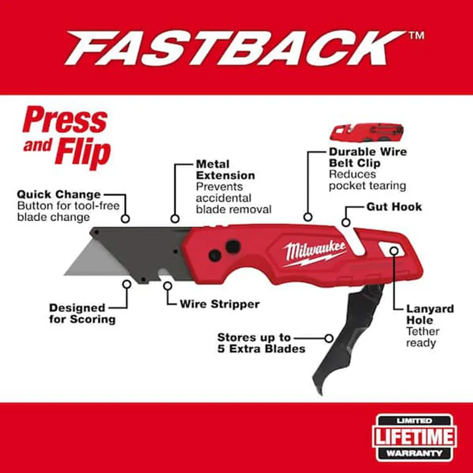 

Многофункциональный нож Milwaukee FASTBACK 48-22-1502