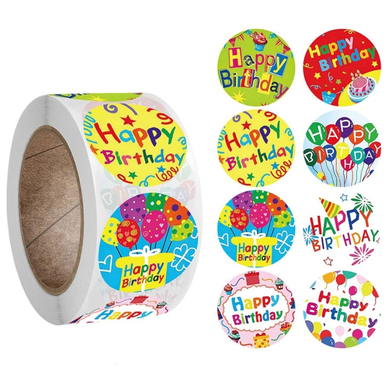 

Набор наклеек на день рождения Paper + Adhesive Sticker 500 шт.