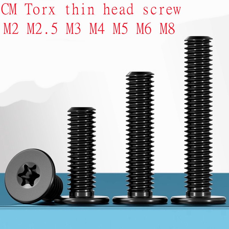 

ZFhong Нержавеющая сталь черные шестигранные винты Torx M2 M2.5 M3 M4 M5 M6 M8