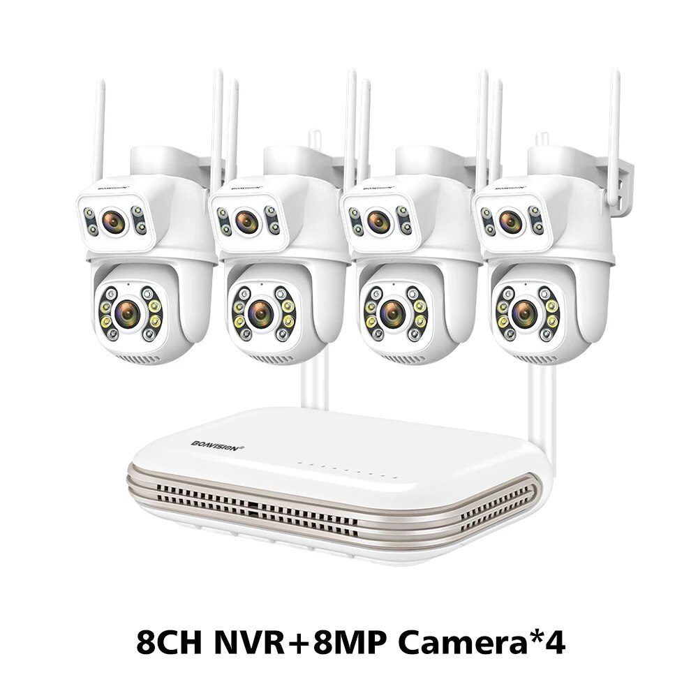 

BOAVISION 8CH Wi-Fi NVR 8MP Беспроводная система видеонаблюдения