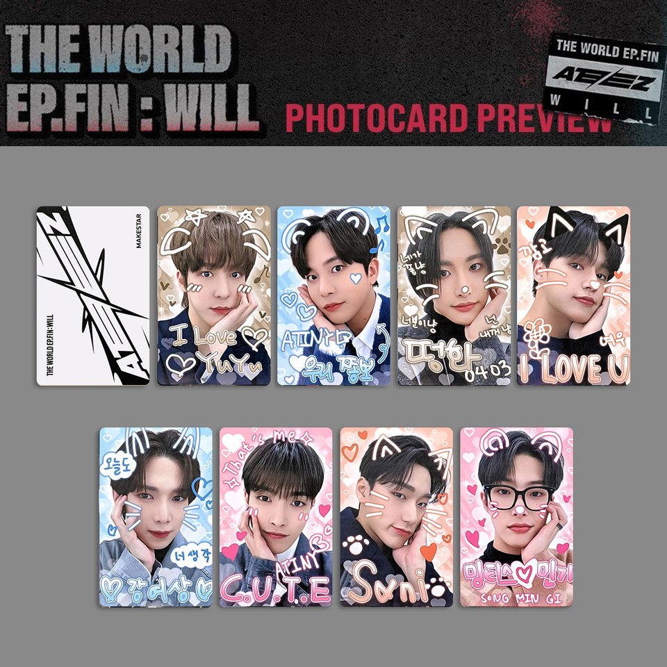 

Фотокарты ATEEZ THE WORLD FIN WILL