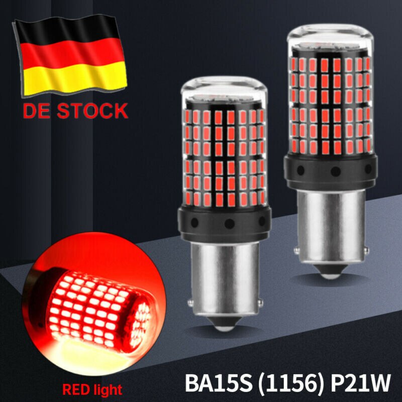

2 шт. 1156 BA15S красный 144-SMD индикатор стояночный фонарь стоп светильник задсветильник онарь лампа 12 В