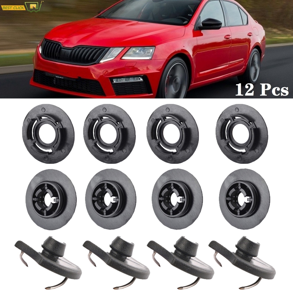 

12 шт. для Skoda Octavia A7 Octavia A5 автомобильные коврики, зажимы, напольные держатели, крепежные зажимы, фиксатор, 3D 08645214 ПК 3Д 0864523 B41